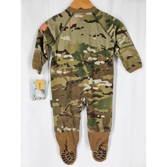 TINY TROOPER BABY MULTICAM CAMOUFLAGE CRAWLER WITH BOOTS - SIZE 3/6 - Picture 2 of 9